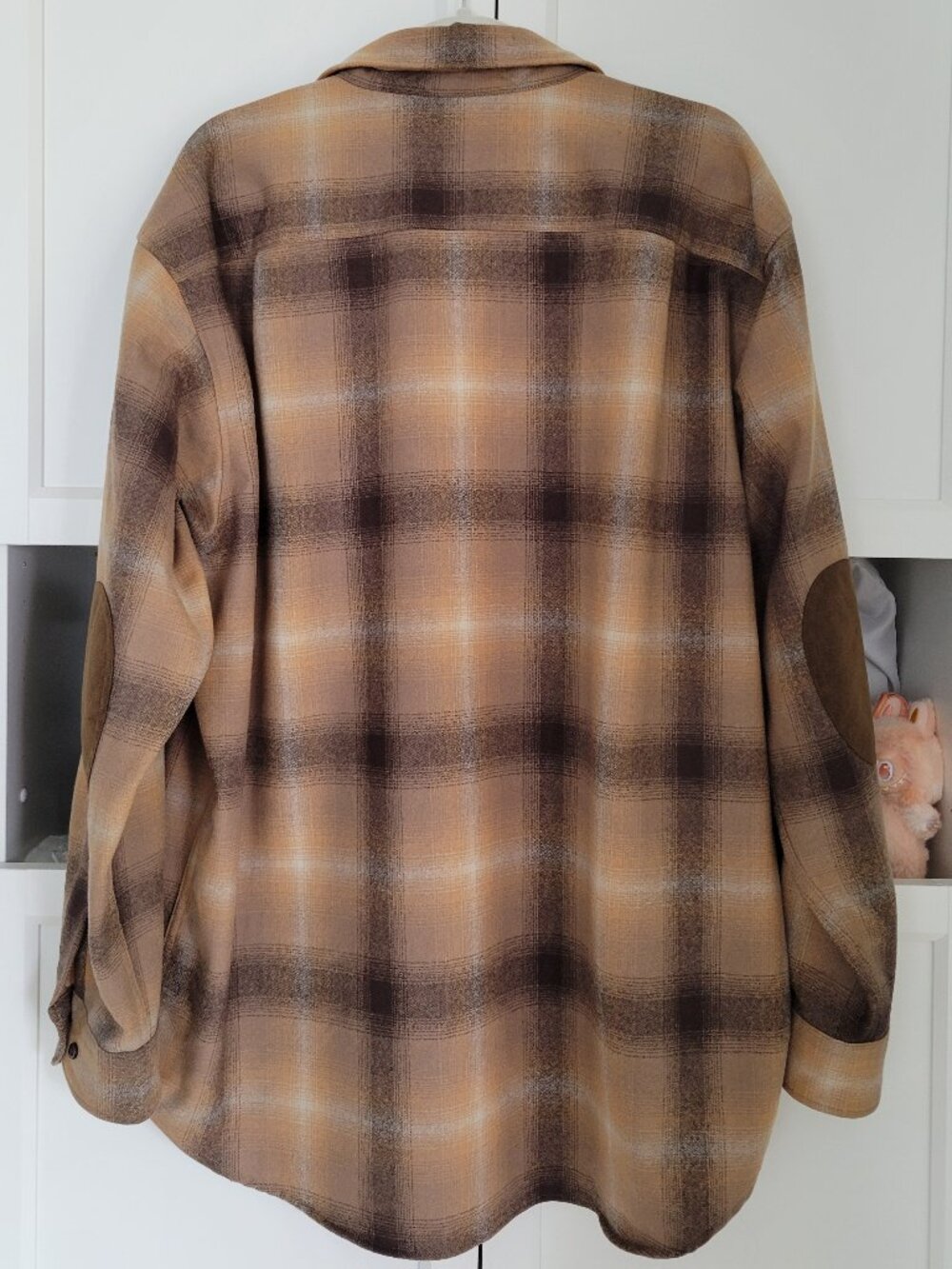 NWOT!  Pendleton 100% Wool  MEN'S PLAID ELBOW-PATCH TRAIL SHIRT- Men's Size XL - Picture 9 of 14